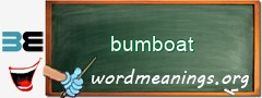 WordMeaning blackboard for bumboat